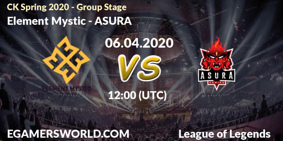 Element Mystic vs ASURA: Betting TIp, Match Prediction. 06.04.20. LoL, CK Spring 2020 - Group Stage