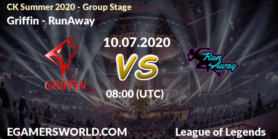 Griffin vs RunAway: Betting TIp, Match Prediction. 10.07.20. LoL, CK Summer 2020 - Group Stage
