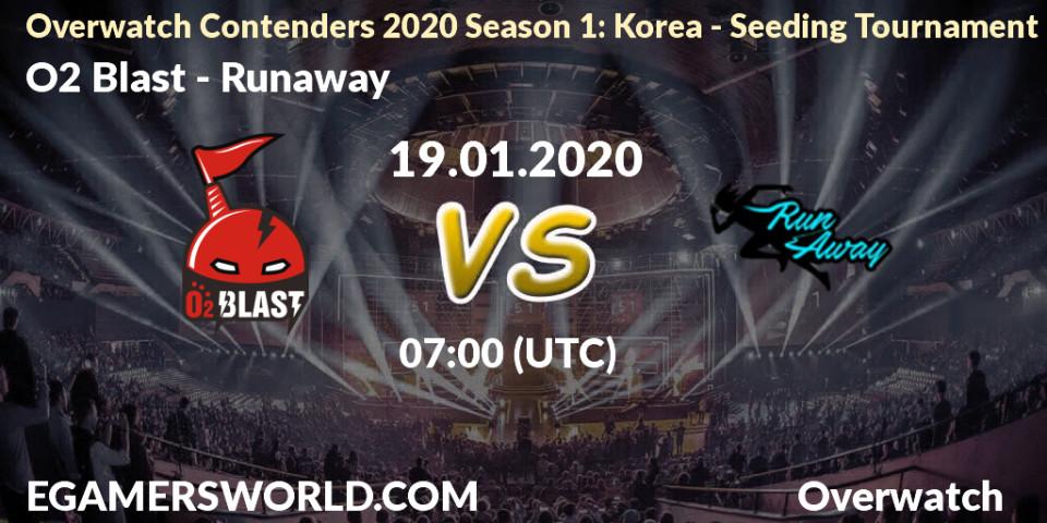 O2 Blast vs Runaway: Betting TIp, Match Prediction. 19.01.20. Overwatch, Overwatch Contenders 2020 Season 1: Korea - Seeding Tournament