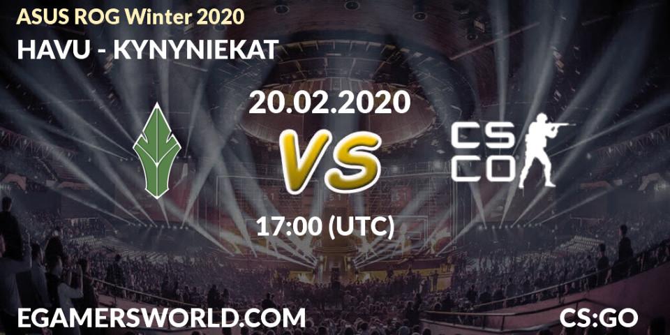HAVU vs KYNYNIEKAT: Betting TIp, Match Prediction. 20.02.20. CS2 (CS:GO), ASUS ROG Assembly Winter 2020
