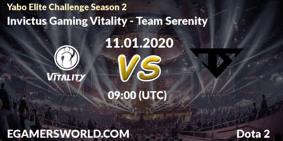 Invictus Gaming Vitality vs Team Serenity: Betting TIp, Match Prediction. 11.01.20. Dota 2, Yabo Elite Challenge Season 2