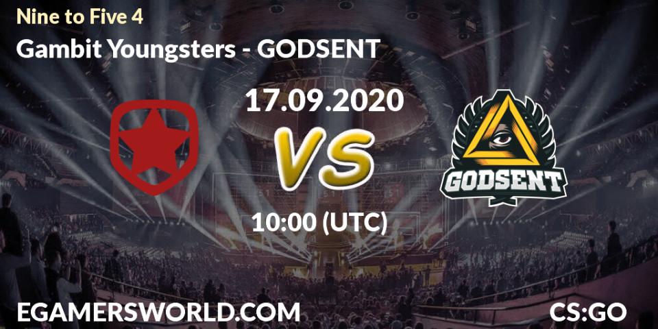 Gambit Youngsters vs GODSENT: Betting TIp, Match Prediction. 17.09.20. CS2 (CS:GO), Nine to Five 4