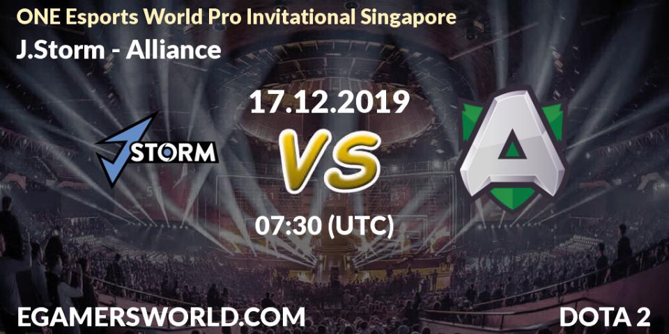 J.Storm vs Alliance: Betting TIp, Match Prediction. 18.12.19. Dota 2, ONE Esports World Pro Invitational Singapore