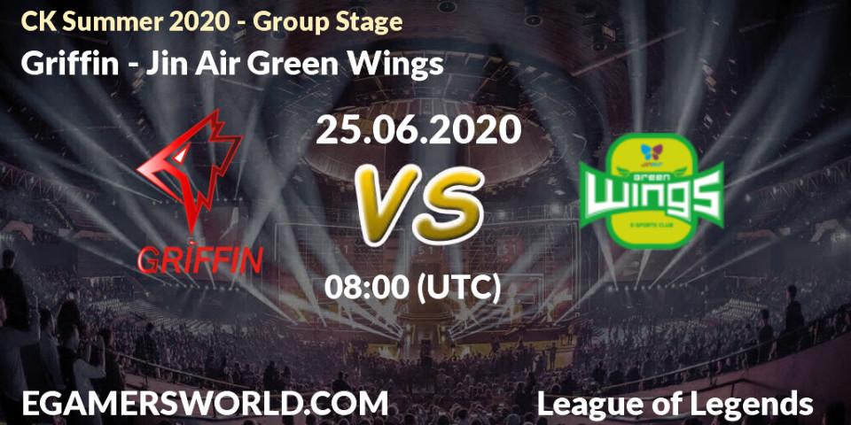 Griffin vs Jin Air Green Wings: Betting TIp, Match Prediction. 25.06.20. LoL, CK Summer 2020 - Group Stage
