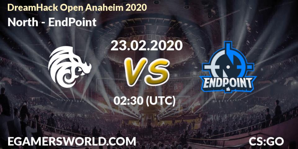North vs EndPoint: Betting TIp, Match Prediction. 23.02.20. CS2 (CS:GO), DreamHack Open Anaheim 2020