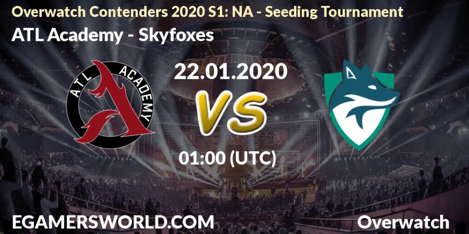 ATL Academy vs Skyfoxes: Betting TIp, Match Prediction. 22.01.20. Overwatch, Overwatch Contenders 2020 S1: NA - Seeding Tournament