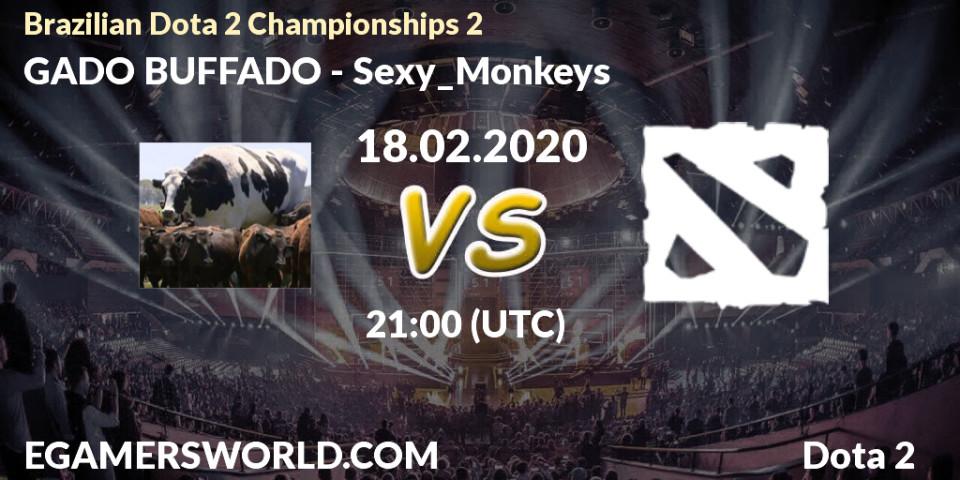 GADO BUFFADO vs Sexy_Monkeys: Betting TIp, Match Prediction. 18.02.20. Dota 2, Brazilian Dota 2 Championships 2