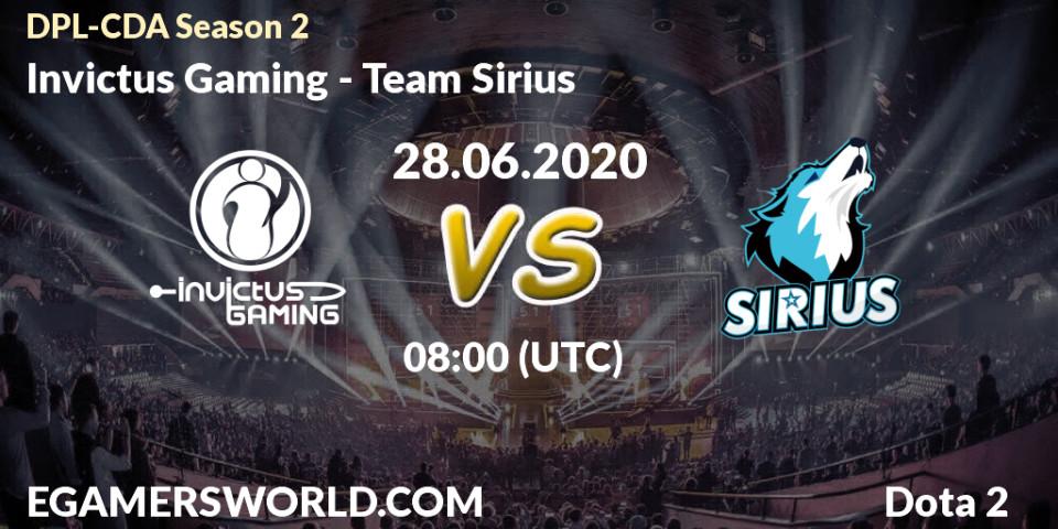 Invictus Gaming vs Team Sirius: Betting TIp, Match Prediction. 28.06.20. Dota 2, DPL-CDA Professional League Season 2