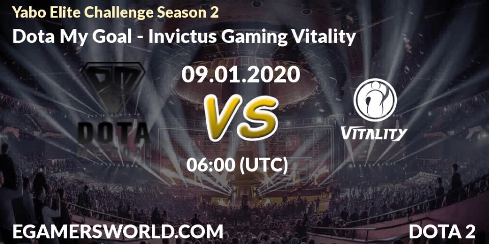 Dota My Goal vs Invictus Gaming Vitality: Betting TIp, Match Prediction. 09.01.20. Dota 2, Yabo Elite Challenge Season 2