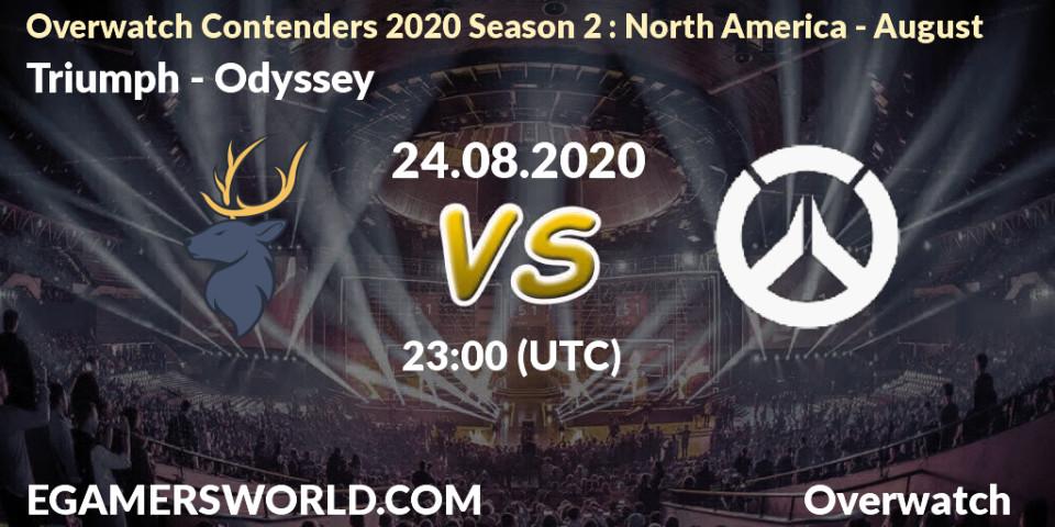Triumph vs Odyssey: Betting TIp, Match Prediction. 24.08.20. Overwatch, Overwatch Contenders 2020 Season 2: North America - August