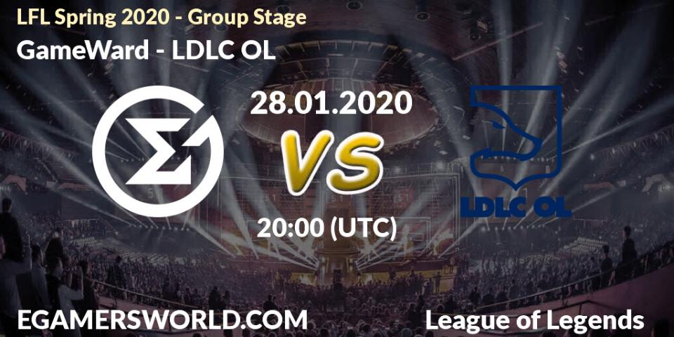 GameWard vs LDLC OL: Betting TIp, Match Prediction. 28.01.20. LoL, LFL Spring 2020 - Group Stage