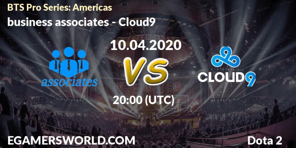 business associates vs Cloud9: Betting TIp, Match Prediction. 10.04.20. Dota 2, BTS Pro Series: Americas