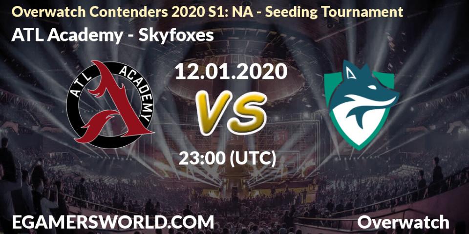 ATL Academy vs Skyfoxes: Betting TIp, Match Prediction. 12.01.20. Overwatch, Overwatch Contenders 2020 S1: NA - Seeding Tournament