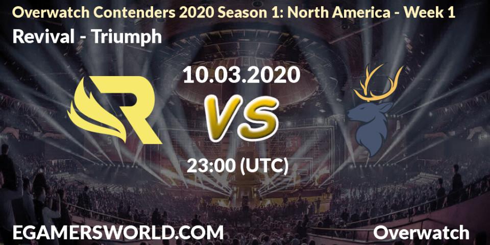 Revival vs Triumph: Betting TIp, Match Prediction. 10.03.20. Overwatch, Overwatch Contenders 2020 Season 1: North America - Week 1