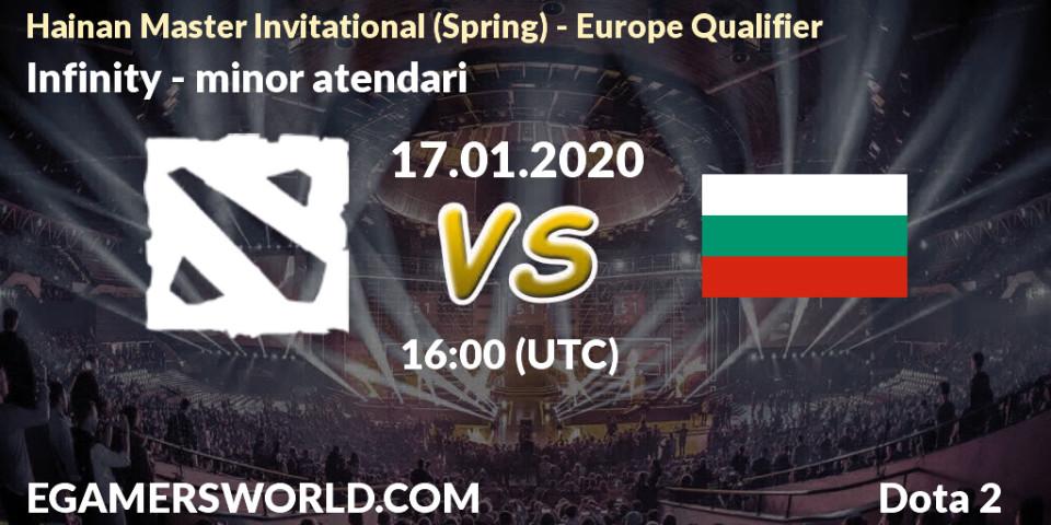 Infinity vs minor atendari: Betting TIp, Match Prediction. 17.01.20. Dota 2, Hainan Master Invitational (Spring) - Europe Qualifier
