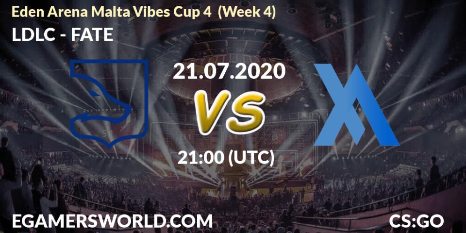LDLC vs FATE: Betting TIp, Match Prediction. 21.07.20. CS2 (CS:GO), Eden Arena Malta Vibes Cup 4 (Week 4)