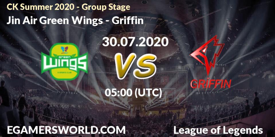 Jin Air Green Wings vs Griffin: Betting TIp, Match Prediction. 30.07.20. LoL, CK Summer 2020 - Group Stage