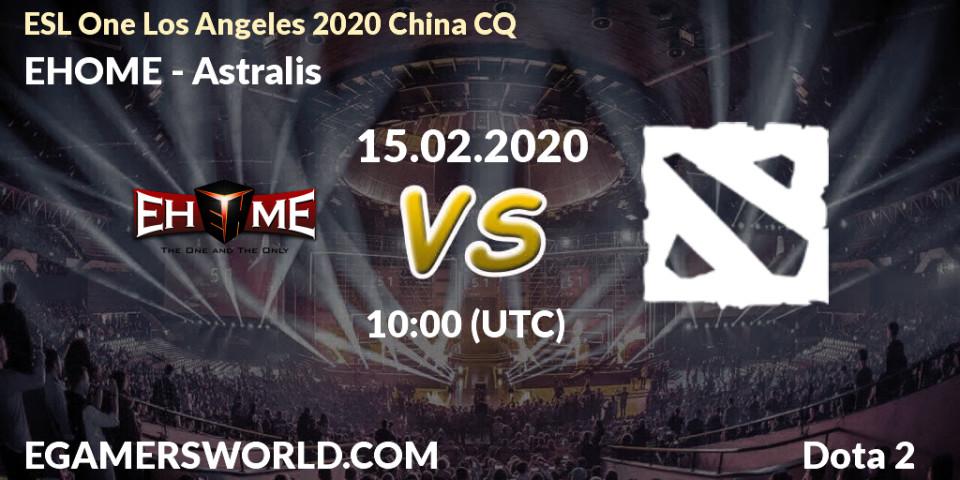 EHOME vs Avengerls: Betting TIp, Match Prediction. 15.02.20. Dota 2, ESL One Los Angeles 2020 China CQ