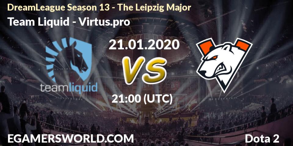 Team Liquid vs Virtus.pro: Betting TIp, Match Prediction. 21.01.20. Dota 2, DreamLeague Season 13 - The Leipzig Major