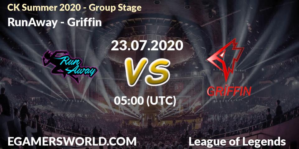 RunAway vs Griffin: Betting TIp, Match Prediction. 23.07.20. LoL, CK Summer 2020 - Group Stage