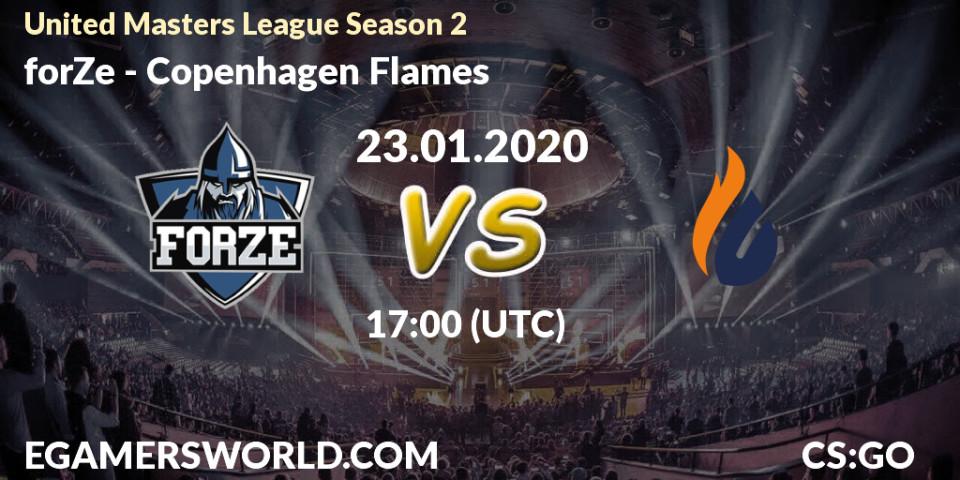 forZe vs Copenhagen Flames: Betting TIp, Match Prediction. 23.01.20. CS2 (CS:GO), United Masters League Season 2