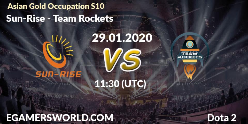 Sun-Rise vs Team Rockets: Betting TIp, Match Prediction. 29.01.20. Dota 2, Asian Gold Occupation S10
