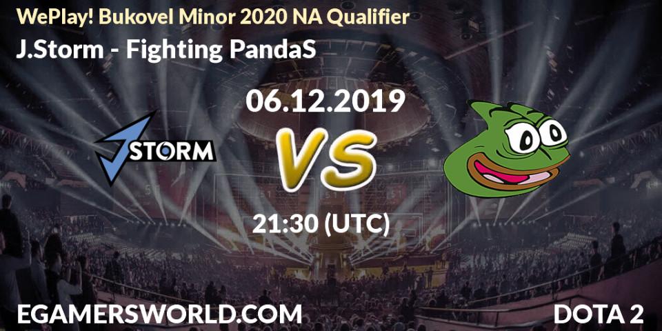 J.Storm vs Fighting PandaS: Betting TIp, Match Prediction. 06.12.19. Dota 2, WePlay! Bukovel Minor 2020 NA Qualifier