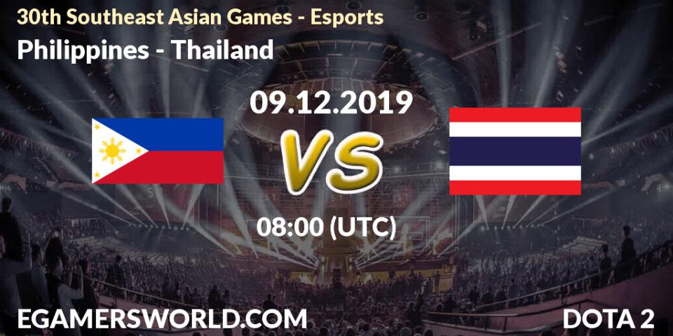 Philippines vs Thailand: Betting TIp, Match Prediction. 09.12.19. Dota 2, 30th Southeast Asian Games - Esports