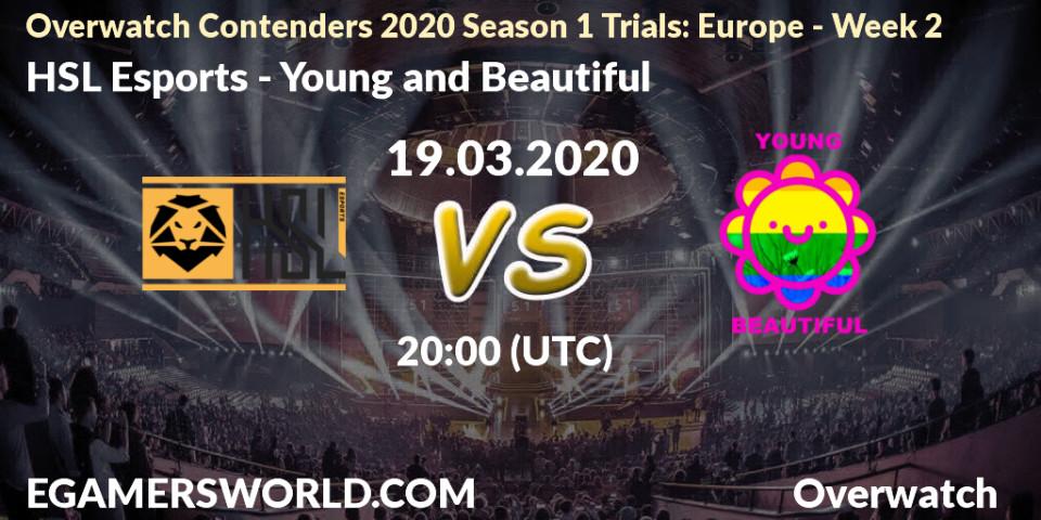 HSL Esports vs Young and Beautiful: Betting TIp, Match Prediction. 19.03.20. Overwatch, Overwatch Contenders 2020 Season 1 Trials: Europe - Week 2