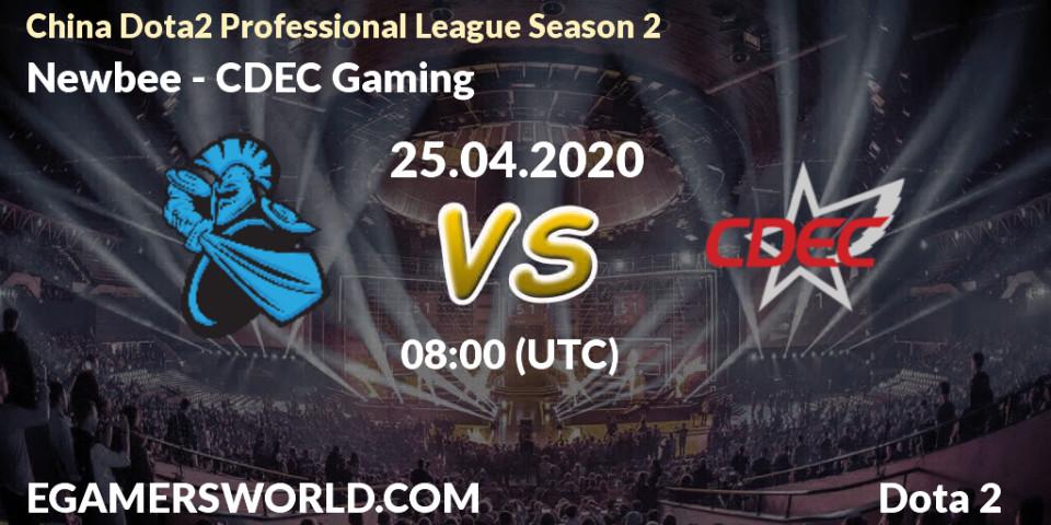 Newbee vs CDEC Gaming: Betting TIp, Match Prediction. 25.04.20. Dota 2, China Dota2 Professional League Season 2