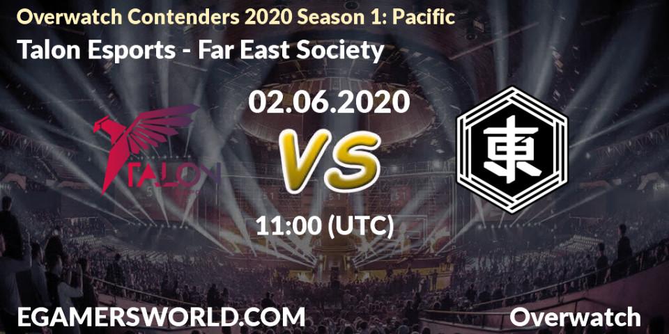 Talon Esports vs Far East Society: Betting TIp, Match Prediction. 02.06.20. Overwatch, Overwatch Contenders 2020 Season 1: Pacific