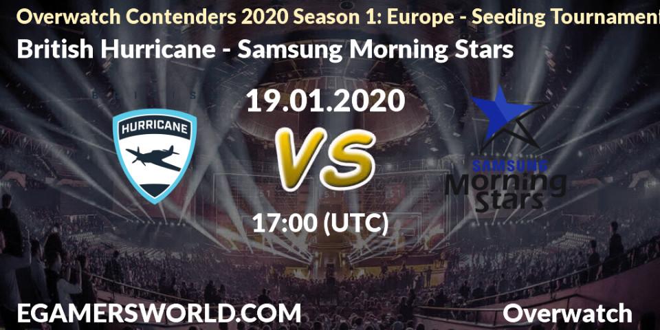 British Hurricane vs Samsung Morning Stars: Betting TIp, Match Prediction. 19.01.20. Overwatch, Overwatch Contenders 2020 Season 1: Europe - Seeding Tournament