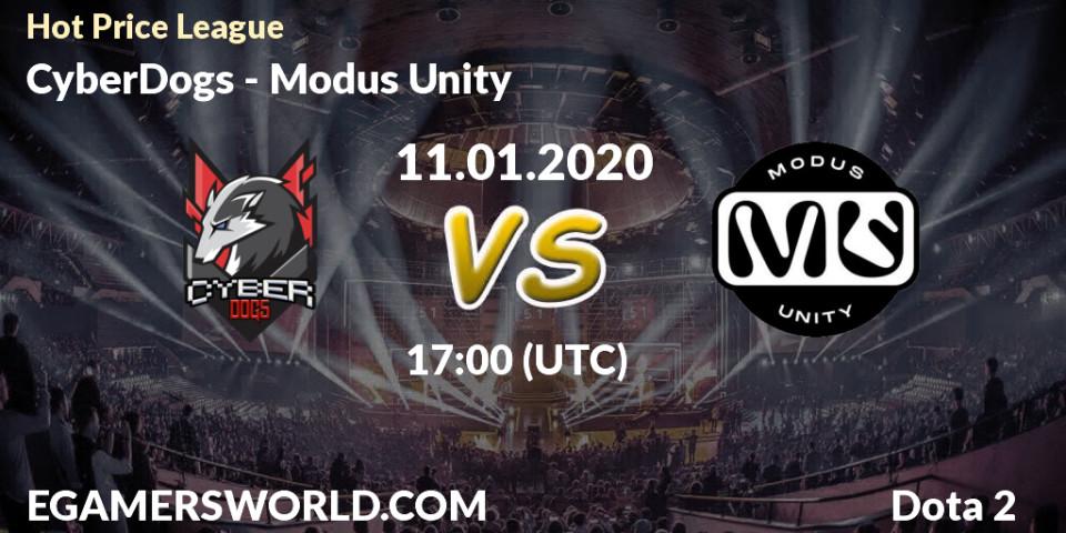 CyberDogs vs Modus Unity: Betting TIp, Match Prediction. 11.01.20. Dota 2, Hot Price League