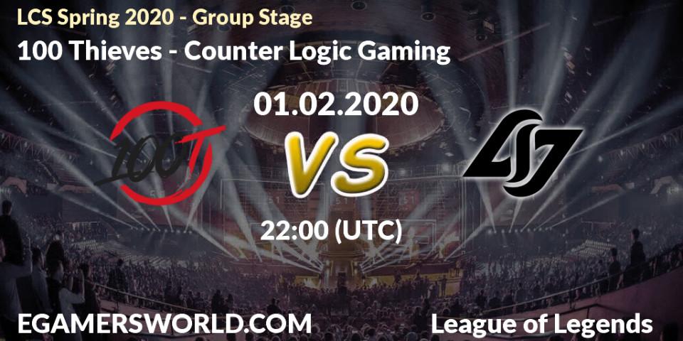 100 Thieves vs Counter Logic Gaming: Betting TIp, Match Prediction. 30.03.20. LoL, LCS Spring 2020 - Group Stage