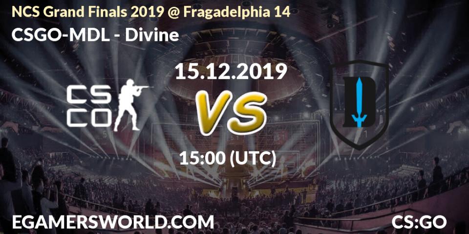 CSGO-MDL vs Divine: Betting TIp, Match Prediction. 15.12.19. CS2 (CS:GO), NCS Grand Finals 2019 @ Fragadelphia 14