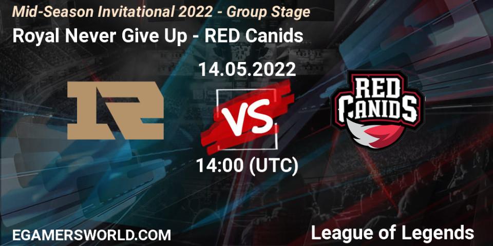 Royal Never Give Up VS RED Canids