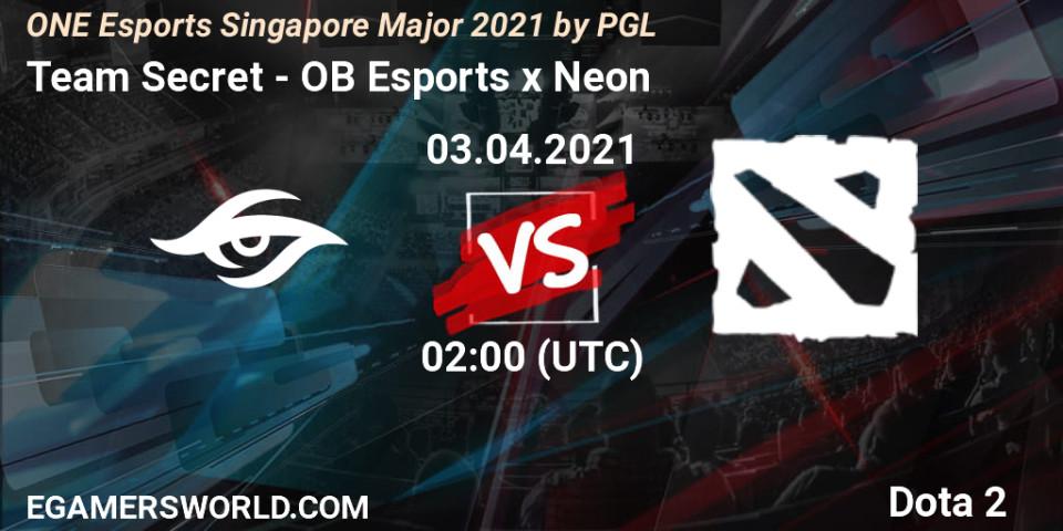 Team Secret VS OB Esports x Neon