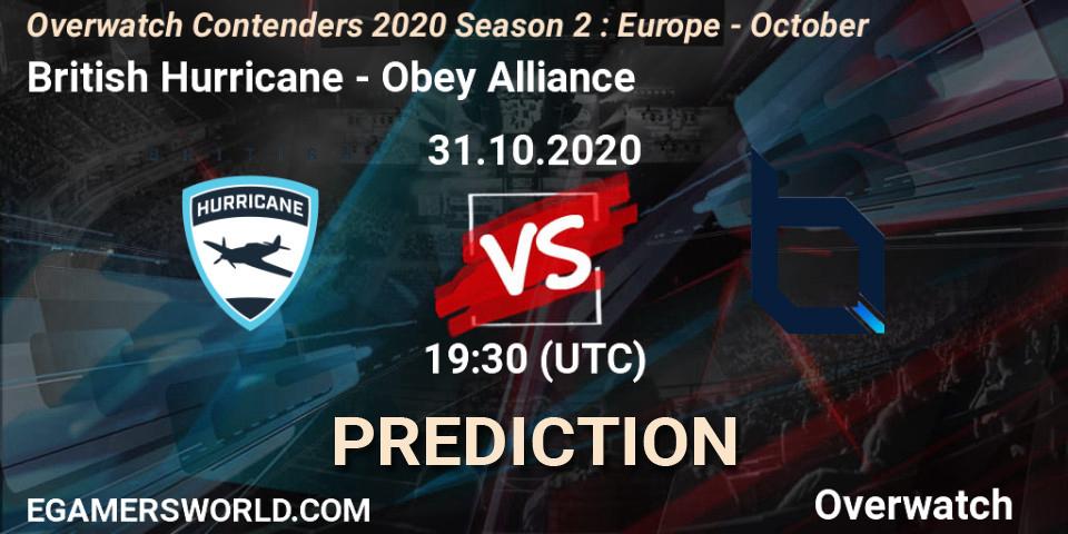 British Hurricane vs Obey Alliance: Betting TIp, Match Prediction. 31.10.20. Overwatch, Overwatch Contenders 2020 Season 2: Europe - October