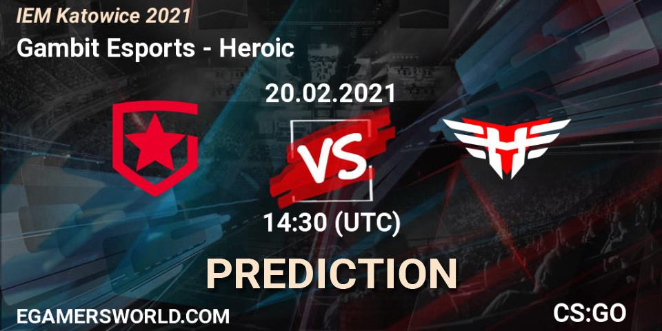 Gambit Esports vs Heroic: Betting TIp, Match Prediction. 20.02.21. CS2 (CS:GO), IEM Katowice 2021