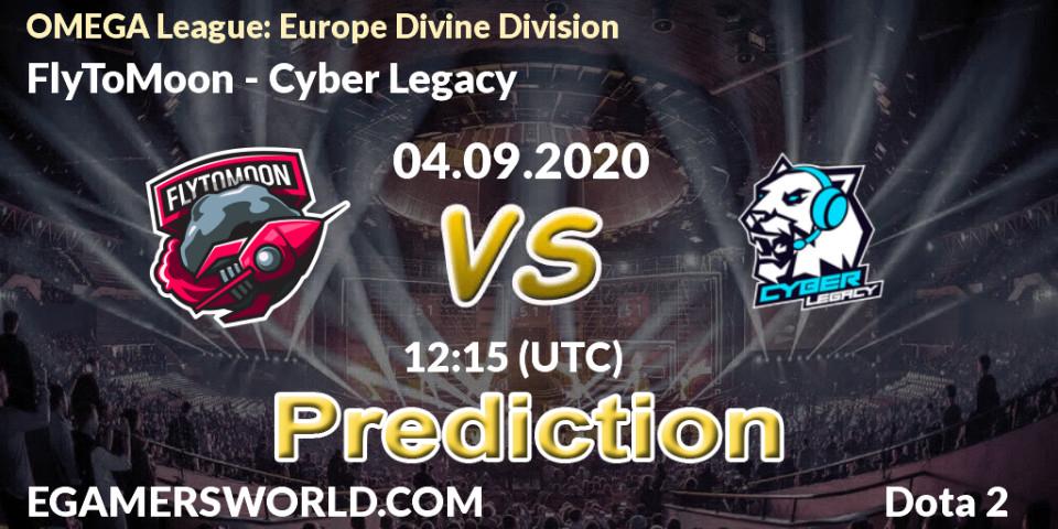 FlyToMoon vs Cyber Legacy: Betting TIp, Match Prediction. 04.09.20. Dota 2, OMEGA League: Europe Divine Division