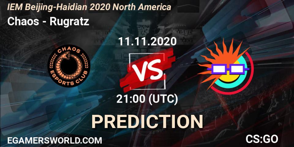 Chaos vs Rugratz: Betting TIp, Match Prediction. 11.11.20. CS2 (CS:GO), IEM Beijing-Haidian 2020 North America