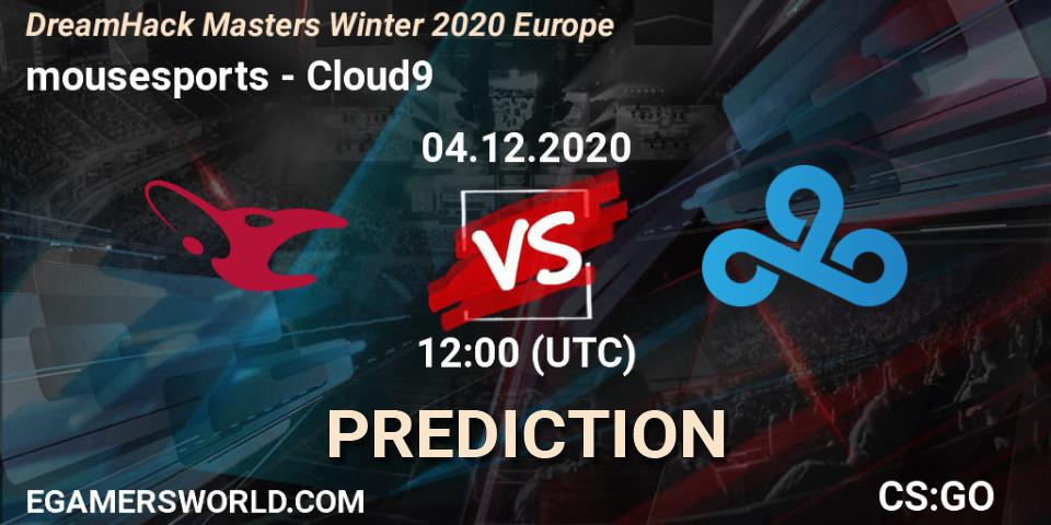 mousesports vs Cloud9: Betting TIp, Match Prediction. 04.12.20. CS2 (CS:GO), DreamHack Masters Winter 2020 Europe