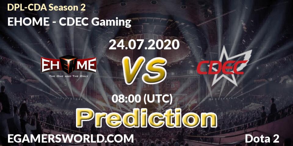 EHOME vs CDEC Gaming: Betting TIp, Match Prediction. 24.07.20. Dota 2, DPL-CDA Professional League Season 2