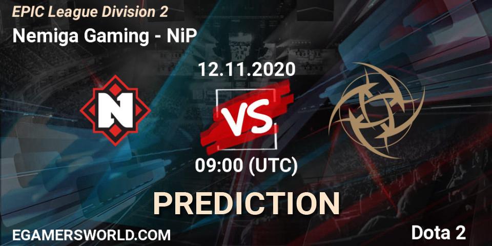 Nemiga Gaming vs NiP: Betting TIp, Match Prediction. 12.11.20. Dota 2, EPIC League Division 2