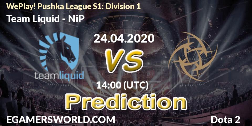 Team Liquid vs NiP: Betting TIp, Match Prediction. 24.04.20. Dota 2, WePlay! Pushka League S1: Division 1