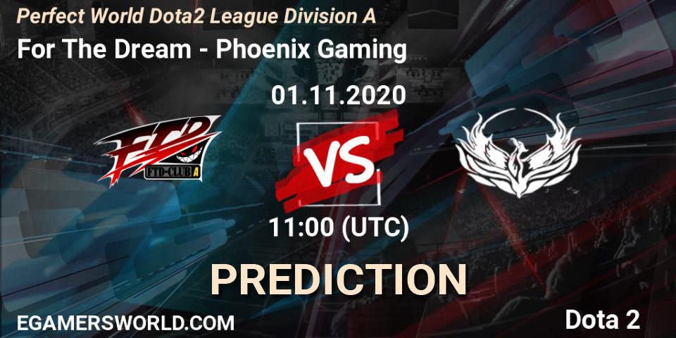 For The Dream vs Phoenix Gaming: Betting TIp, Match Prediction. 01.11.20. Dota 2, Perfect World Dota2 League Division A