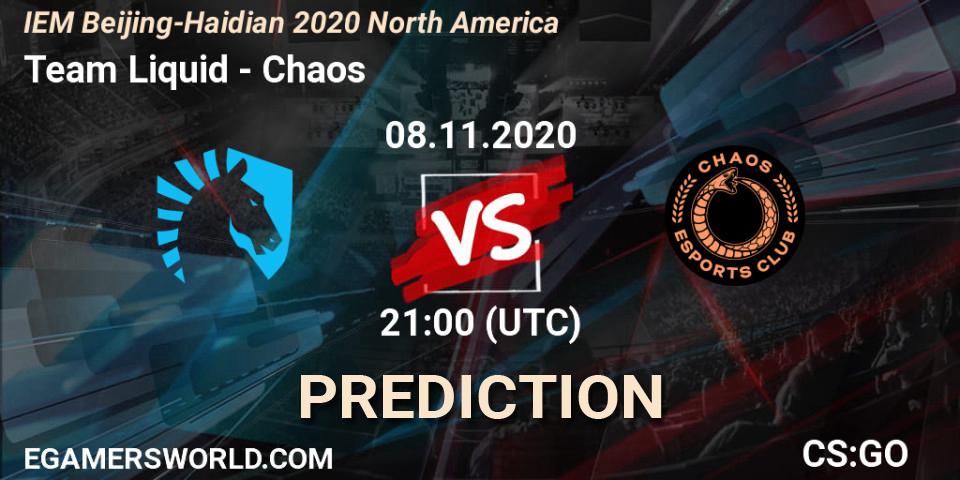 Team Liquid vs Chaos: Betting TIp, Match Prediction. 08.11.20. CS2 (CS:GO), IEM Beijing-Haidian 2020 North America