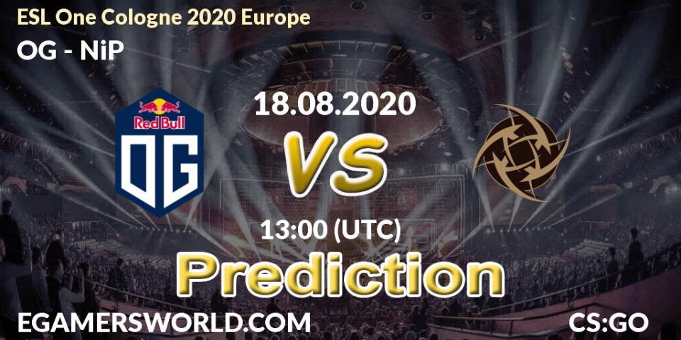 OG vs NiP: Betting TIp, Match Prediction. 18.08.20. CS2 (CS:GO), ESL One Cologne 2020 Europe