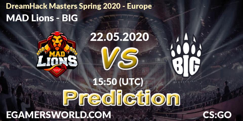 MAD Lions vs BIG: Betting TIp, Match Prediction. 22.05.20. CS2 (CS:GO), DreamHack Masters Spring 2020 - Europe