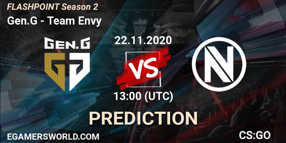 Gen.G vs Team Envy: Betting TIp, Match Prediction. 22.11.20. CS2 (CS:GO), Flashpoint Season 2